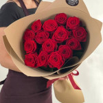31 Розовая роза в коробке - магазин «Цветы Экспресс» в Воронеже
