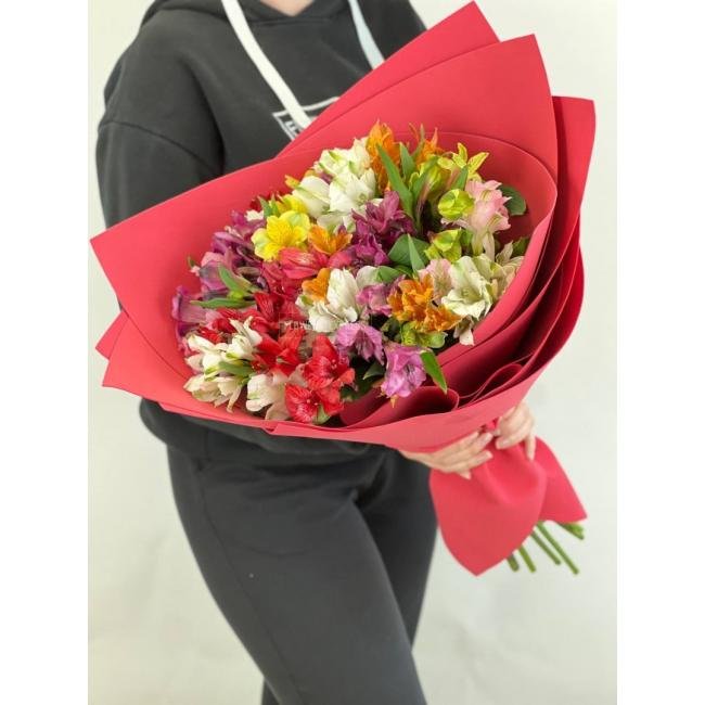 Микс из 25 альстромерий