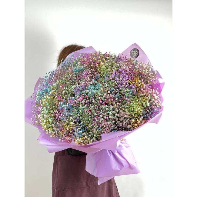 Букет из гипсофил &laquo;Радуга&raquo;
