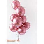 Шары хром розовые