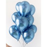 Шары хром голубые