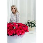 51 Малиновая роза в коробке