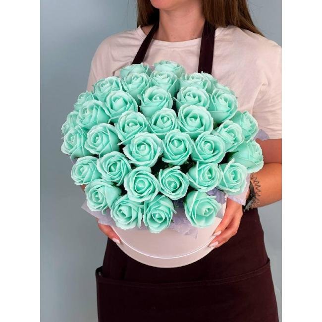 Композиция с розами из мыла &laquo;Райский остров&raquo;