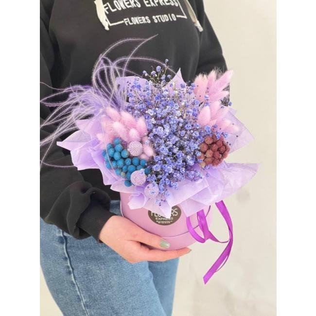 Композиция из сухоцветов &laquo;Лунный свет&raquo;