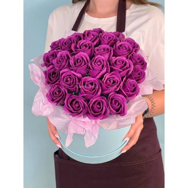 Композиция с розами из мыла &laquo;Космос&raquo;