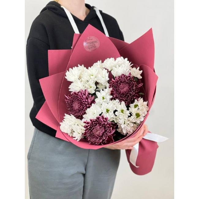 Букет из хризантем &laquo;Загадка&raquo;