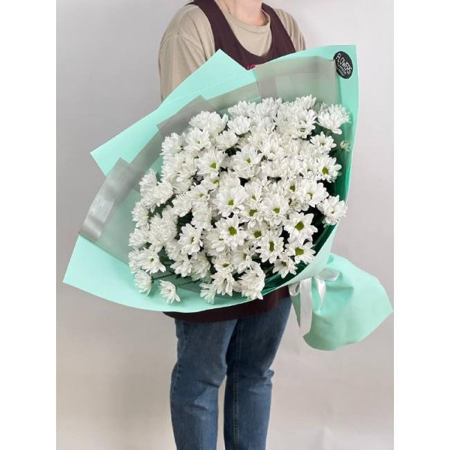 Букет из хризантем &laquo;Пломбир&raquo;