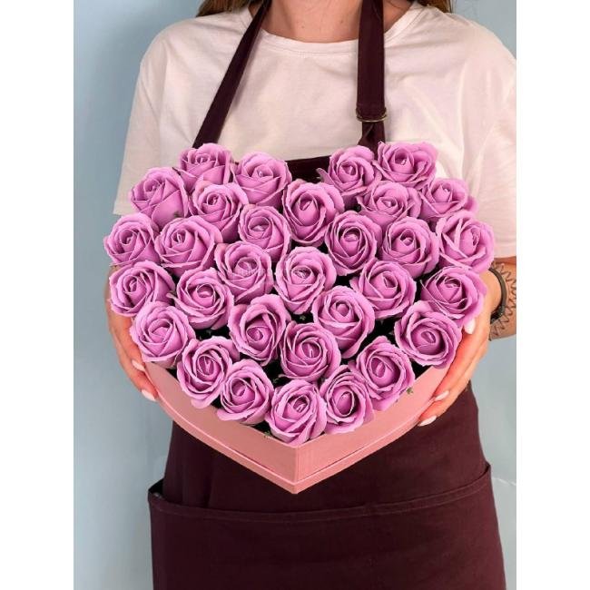 Композиция с розами из мыла &laquo;Твоя нежность&raquo;