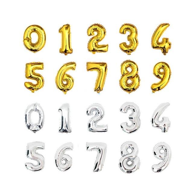 Фольгированные цифры в ассортименте