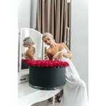 101 Малиновая роза в коробке