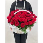 51 Красная роза в корзине