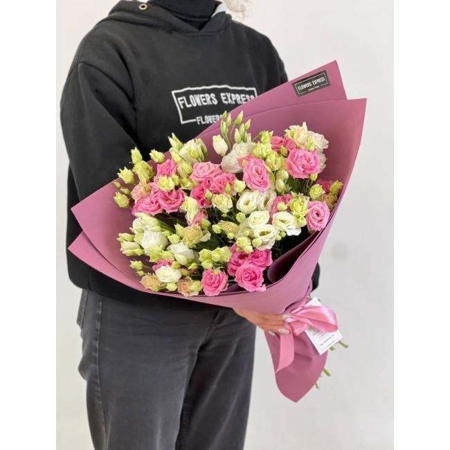 Монобукет из эустом &laquo;Чистое сердце&raquo;