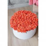 101 Розовая роза в коробке