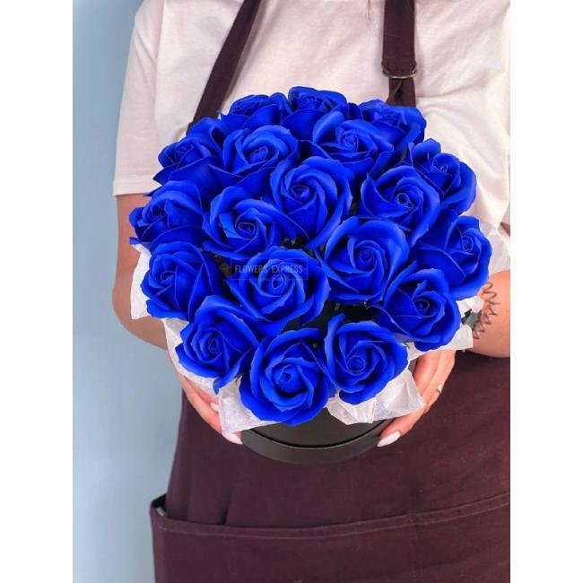 Композиция с розами из мыла &laquo;Морской бриз&raquo;