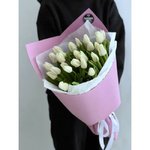 25 Белых тюльпанов